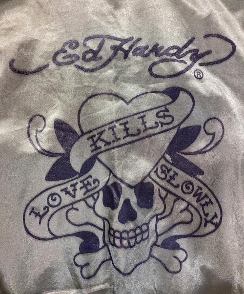 Ed Hardy（エド ハーディー）Ed Hardy (エド ハーディー) スカル刺繍MA-1ジャケット カーキ サイズ:Mの古着・服飾アイテム
