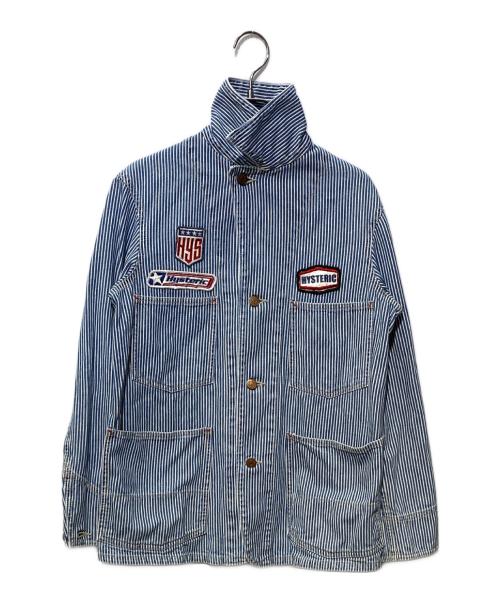Hysteric Glamour（ヒステリックグラマー）Hysteric Glamour (ヒステリックグラマー) ヒッコリーストライプ柄ジャケット ブルー サイズ:表記なしの古着・服飾アイテム