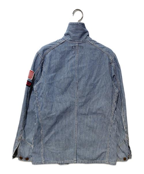 Hysteric Glamour（ヒステリックグラマー）Hysteric Glamour (ヒステリックグラマー) ヒッコリーストライプ柄ジャケット ブルー サイズ:表記なしの古着・服飾アイテム