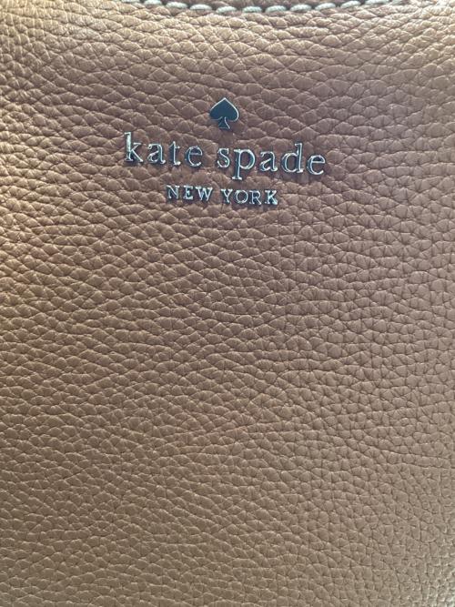 Kate Spade（ケイトスペード）Kate Spade (ケイトスペード) ピックスティッチラージショルダーバッグ ブラウンの古着・服飾アイテム