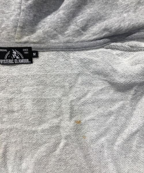Hysteric Glamour（ヒステリックグラマー）Hysteric Glamour (ヒステリックグラマー) BULLET TYPE WOMANジップパーカー グレー サイズ:Mの古着・服飾アイテム