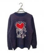 SHIPS×Keith Haringシップス×キースヘリング）の古着「ニット」｜ネイビー