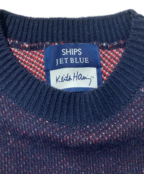 SHIPS（シップス）SHIPS (シップス) Keith Haring (キースヘリング) ニット ネイビー サイズ:Mの古着・服飾アイテム
