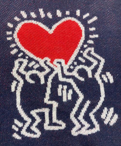 SHIPS（シップス）SHIPS (シップス) Keith Haring (キースヘリング) ニット ネイビー サイズ:Mの古着・服飾アイテム