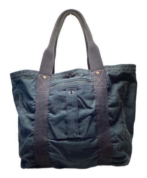 Denim & Supply Ralph Lauren（デニム＆サプライ ラルフローレン）DENIM & SUPPLY RALPH LAUREN (デニム＆サプライ ラルフローレン) キャンバストートバッグ グリーンの古着・服飾アイテム