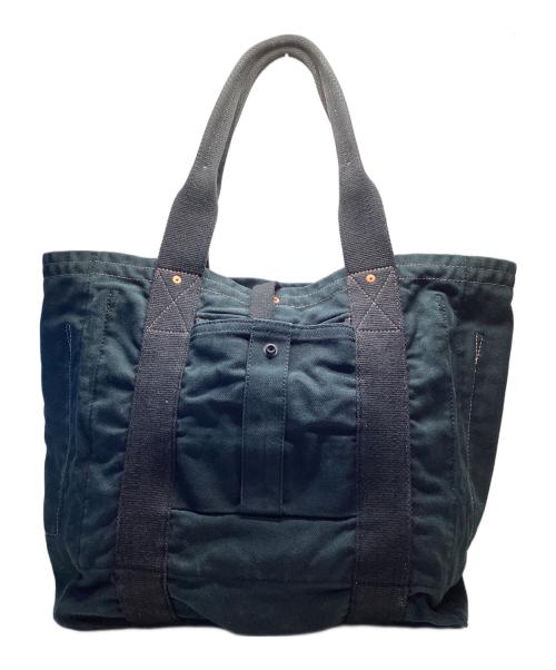 Denim & Supply Ralph Lauren（デニム＆サプライ ラルフローレン）DENIM & SUPPLY RALPH LAUREN (デニム＆サプライ ラルフローレン) キャンバストートバッグ グリーンの古着・服飾アイテム