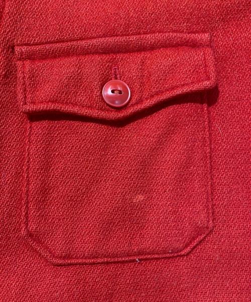 chippewa woolens（チペワ・ウーレンズ）chippewa woolens (チペワ・ウーレンズ) ワッペンシャツ レッド サイズ:表記無しの古着・服飾アイテム