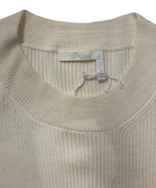 Chloe（クロエ）Chloe (クロエ) スリーブカッティングニット ベージュ サイズ:Mの古着・服飾アイテム