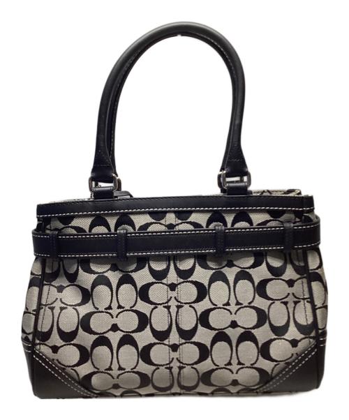 COACH（コーチ）COACH (コーチ) シグネチャー ハンドバッグ ブラックの古着・服飾アイテム