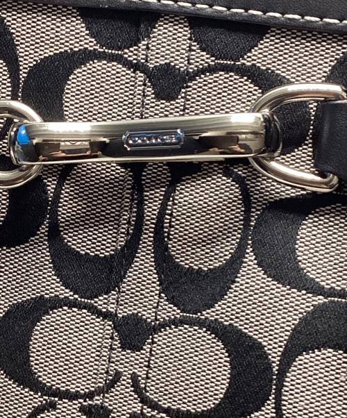 COACH（コーチ）COACH (コーチ) シグネチャー ハンドバッグ ブラックの古着・服飾アイテム