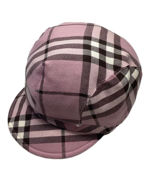 BURBERRY BLUE LABEL（バーバリー ブルー レーベル）BURBERRY BLUE LABEL (バーバリー ブルー レーベル) ノバチェックキャスケット ピンクの古着・服飾アイテム