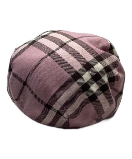 BURBERRY BLUE LABEL（バーバリー ブルー レーベル）BURBERRY BLUE LABEL (バーバリー ブルー レーベル) ノバチェックキャスケット ピンクの古着・服飾アイテム
