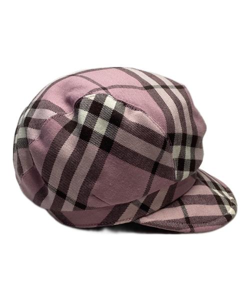 BURBERRY BLUE LABEL（バーバリー ブルー レーベル）BURBERRY BLUE LABEL (バーバリー ブルー レーベル) ノバチェックキャスケット ピンクの古着・服飾アイテム