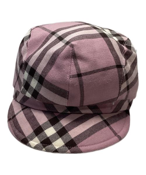 BURBERRY BLUE LABEL（バーバリー ブルー レーベル）BURBERRY BLUE LABEL (バーバリー ブルー レーベル) ノバチェックキャスケット ピンクの古着・服飾アイテム