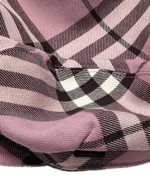 BURBERRY BLUE LABEL（バーバリー ブルー レーベル）BURBERRY BLUE LABEL (バーバリー ブルー レーベル) ノバチェックキャスケット ピンクの古着・服飾アイテム