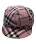 中古・古着 BURBERRY BLUE LABEL (バーバリー ブルー レーベル) ノバチェックキャスケット ピンク：4000円