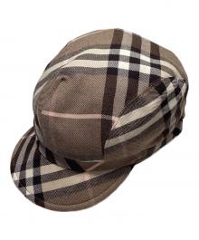 BURBERRY BLUE LABEL（バーバリー ブルー レーベル）の古着「ノバチェックキャスケット」｜ブラウン
