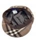 中古・古着 BURBERRY BLUE LABEL (バーバリー ブルー レーベル) ノバチェックキャスケット ブラウン：4000円