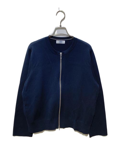 J.PRESS（ジェイプレス）J.PRESS (ジェイプレス) INTERLOCK ニット ブルゾン ネイビー サイズ:Lの古着・服飾アイテム