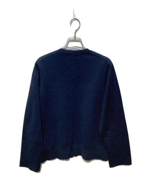 J.PRESS（ジェイプレス）J.PRESS (ジェイプレス) INTERLOCK ニット ブルゾン ネイビー サイズ:Lの古着・服飾アイテム