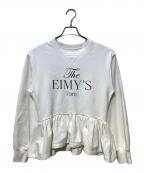 eimy istoireエイミーイストワール）の古着「バリエプリントペプラムスウェットトップス」｜ホワイト