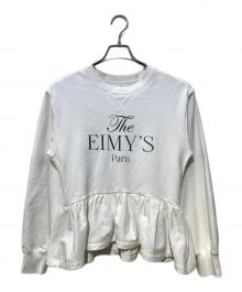eimy istoire（エイミーイストワール）の古着「バリエプリントペプラムスウェットトップス」｜ホワイト