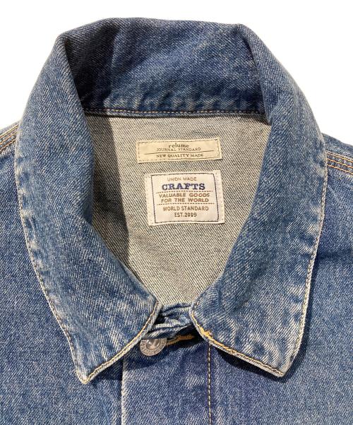 JOURNAL STANDARD relume（ジャーナルスタンダード レリューム）JOURNAL STANDARD relume (ジャーナルスタンダード レリューム) クラフトデニム 13.5oz カバーオール インディゴ サイズ:Lの古着・服飾アイテム
