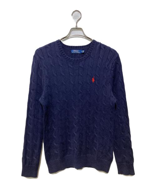 POLO RALPH LAUREN（ポロ・ラルフローレン）POLO RALPH LAUREN (ポロ・ラルフローレン) ケーブルニット ネイビー サイズ:Mの古着・服飾アイテム