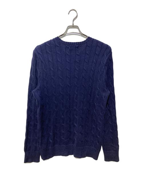 POLO RALPH LAUREN（ポロ・ラルフローレン）POLO RALPH LAUREN (ポロ・ラルフローレン) ケーブルニット ネイビー サイズ:Mの古着・服飾アイテム