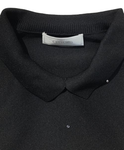 CELFORD（セルフォード）CELFORD (セルフォード) フィットビジューニットプルオーバー ブラック サイズ:SIZE36の古着・服飾アイテム