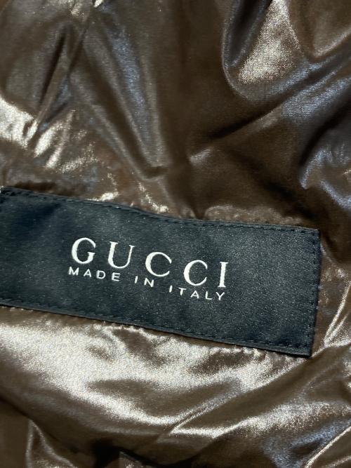 GUCCI（グッチ）GUCCI (グッチ) ウールダウンジャケット ブラウン サイズ:44の古着・服飾アイテム