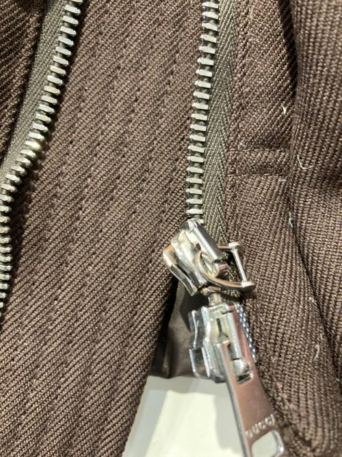 GUCCI（グッチ）GUCCI (グッチ) ウールダウンジャケット ブラウン サイズ:44の古着・服飾アイテム