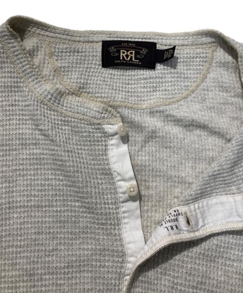 RRL（ダブルアールエル）RRL (ダブルアールエル) サーマルヘンリーネックカットソー グレー サイズ:SIZE Lの古着・服飾アイテム