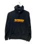 stussy（ステューシー）の古着「ファイヤーロゴプルオーバーパーカー」｜ブラック