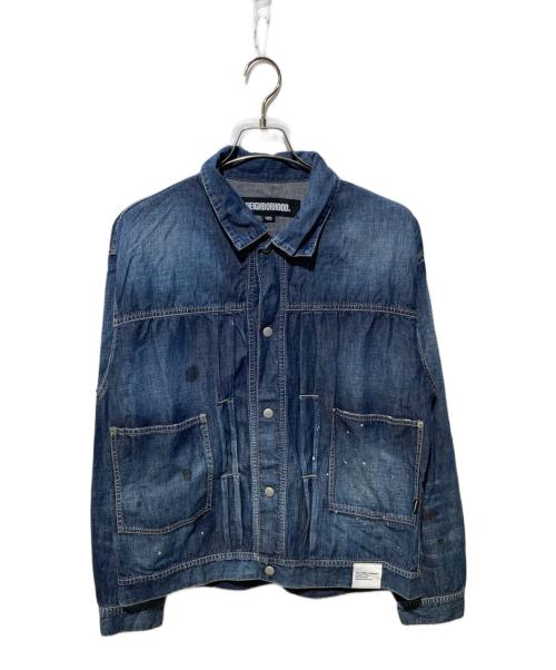 NEIGHBORHOOD（ネイバーフッド）NEIGHBORHOOD (ネイバーフッド) WASHED LIGHTWEIGHT DENIM JACKET インディゴ サイズ:Lの古着・服飾アイテム