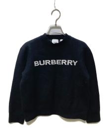 BURBERRY LONDON（バーバリーロンドン）の古着「ロゴニットセーター」｜ブラック