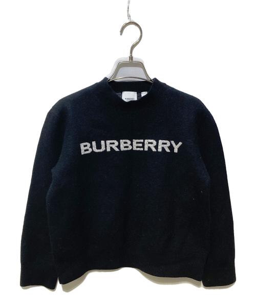 BURBERRY LONDON（バーバリーロンドン）BURBERRY LONDON (バーバリーロンドン) ロゴニットセーター ブラック サイズ:XSの古着・服飾アイテム