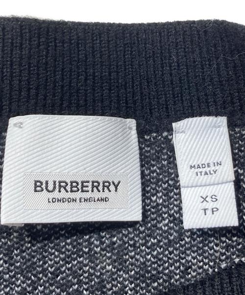 BURBERRY LONDON（バーバリーロンドン）BURBERRY LONDON (バーバリーロンドン) ロゴニットセーター ブラック サイズ:XSの古着・服飾アイテム