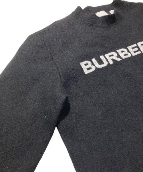 BURBERRY LONDON（バーバリーロンドン）BURBERRY LONDON (バーバリーロンドン) ロゴニットセーター ブラック サイズ:XSの古着・服飾アイテム