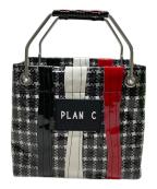 PLAN Cプランシー）の古着「GLOSSY TECHNICAL TOTE BAG」｜グレー