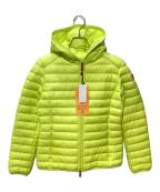 save the duckセイブ ザ ダック）の古着「HOODED PUFFER JACKET」｜イエロー