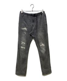 GRAMICCI×Adam et Rope（グラミチ×アダム エ ロペ）の古着「ダメージデニムパンツ」｜ブラック