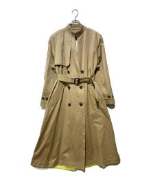 DIESEL Black Gold（ディーゼル ブラック ゴールド）の古着「背面異素材切替トレンチコート」｜ベージュ