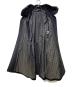 中古・古着 BURBERRY BLACK LABEL (バーバリーブラックレーベル) ファー付スタンドカラーアンゴラ混コート ブラック サイズ:Ⅿ：18000円