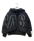 MSGM KIDSエムエスジーエム）の古着「ロゴ入りダウンジャケット」｜ブラック