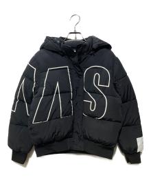 MSGM KIDS（エムエスジーエム）の古着「ロゴ入りダウンジャケット」｜ブラック