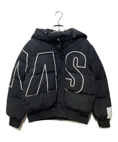 MSGM KIDS（エムエスジーエム）MSGM KIDS (エムエスジーエム) ロゴ入りダウンジャケット ブラック サイズ:10歳の古着・服飾アイテム