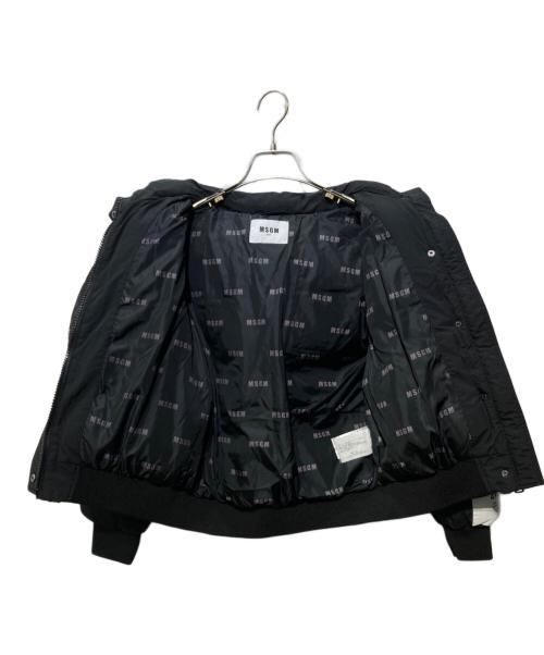 MSGM KIDS（エムエスジーエム）MSGM KIDS (エムエスジーエム) ロゴ入りダウンジャケット ブラック サイズ:10歳の古着・服飾アイテム