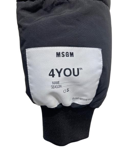 MSGM KIDS（エムエスジーエム）MSGM KIDS (エムエスジーエム) ロゴ入りダウンジャケット ブラック サイズ:10歳の古着・服飾アイテム