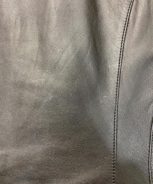 TORY BURCH（トリーバーチ）TORY BURCH (トリーバーチ) シープスキンレザージャケット ブラック サイズ:2の古着・服飾アイテム